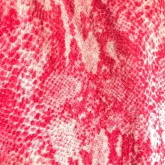 JUICY COUTURE pink python print wool cardigan S