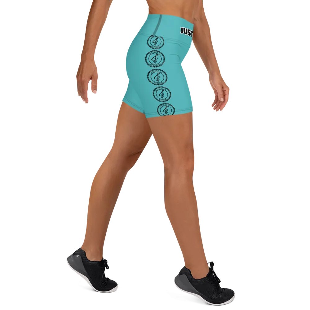 jUST GET IT! Teal Yoga Shorts