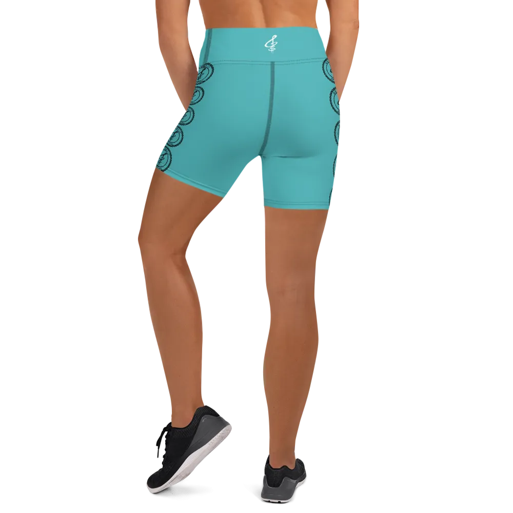 jUST GET IT! Teal Yoga Shorts