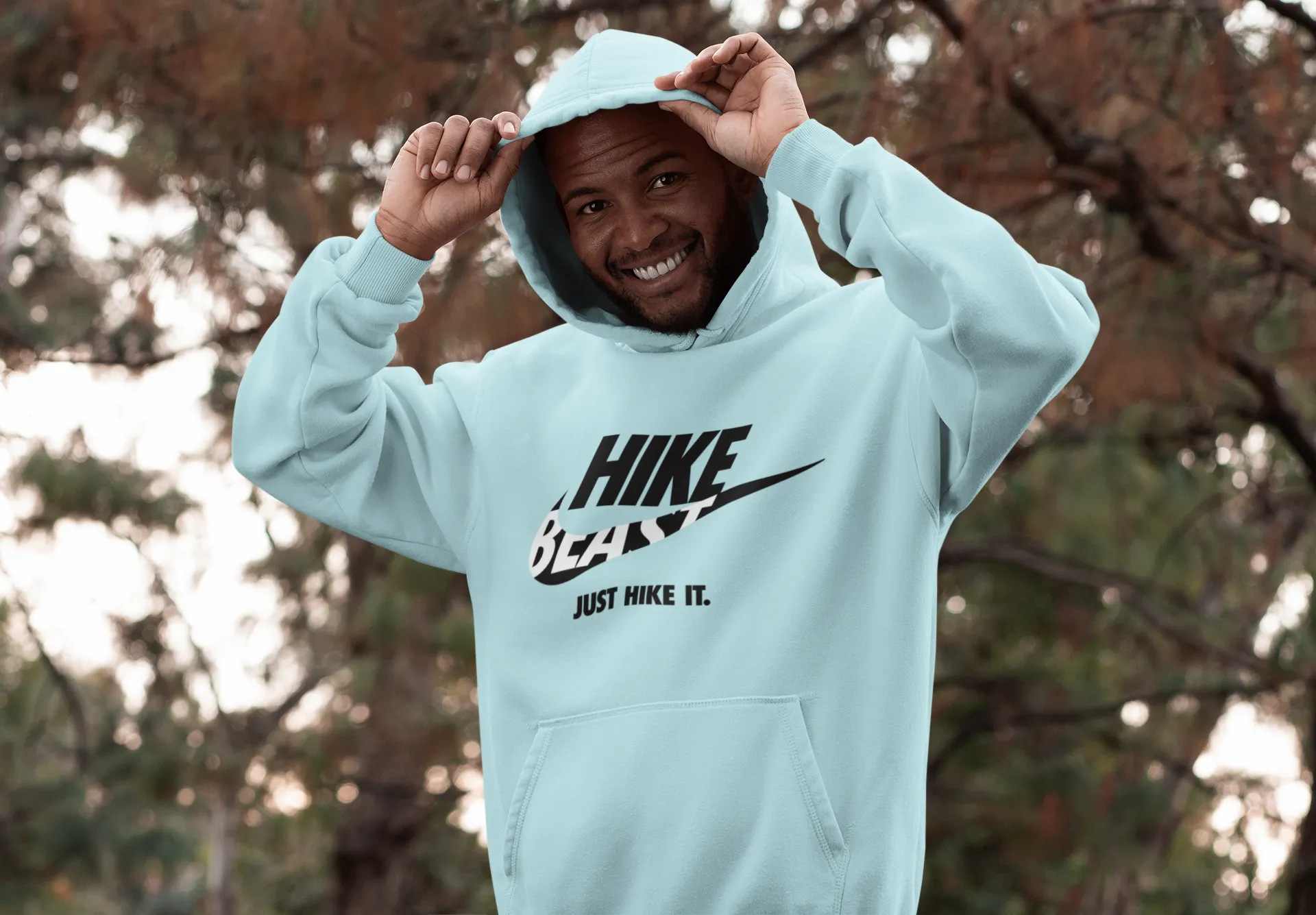 JUST HIKE IT SOFT STYLE HOODIE