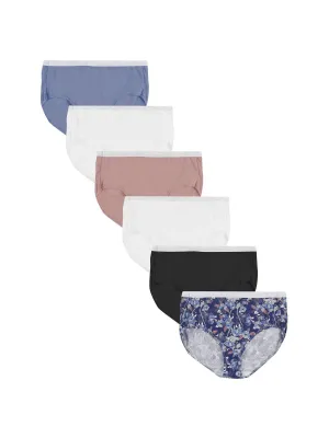 Just My Size by Hanes Women's 6pk Cotton Briefs 16106C Colors May Vary 10