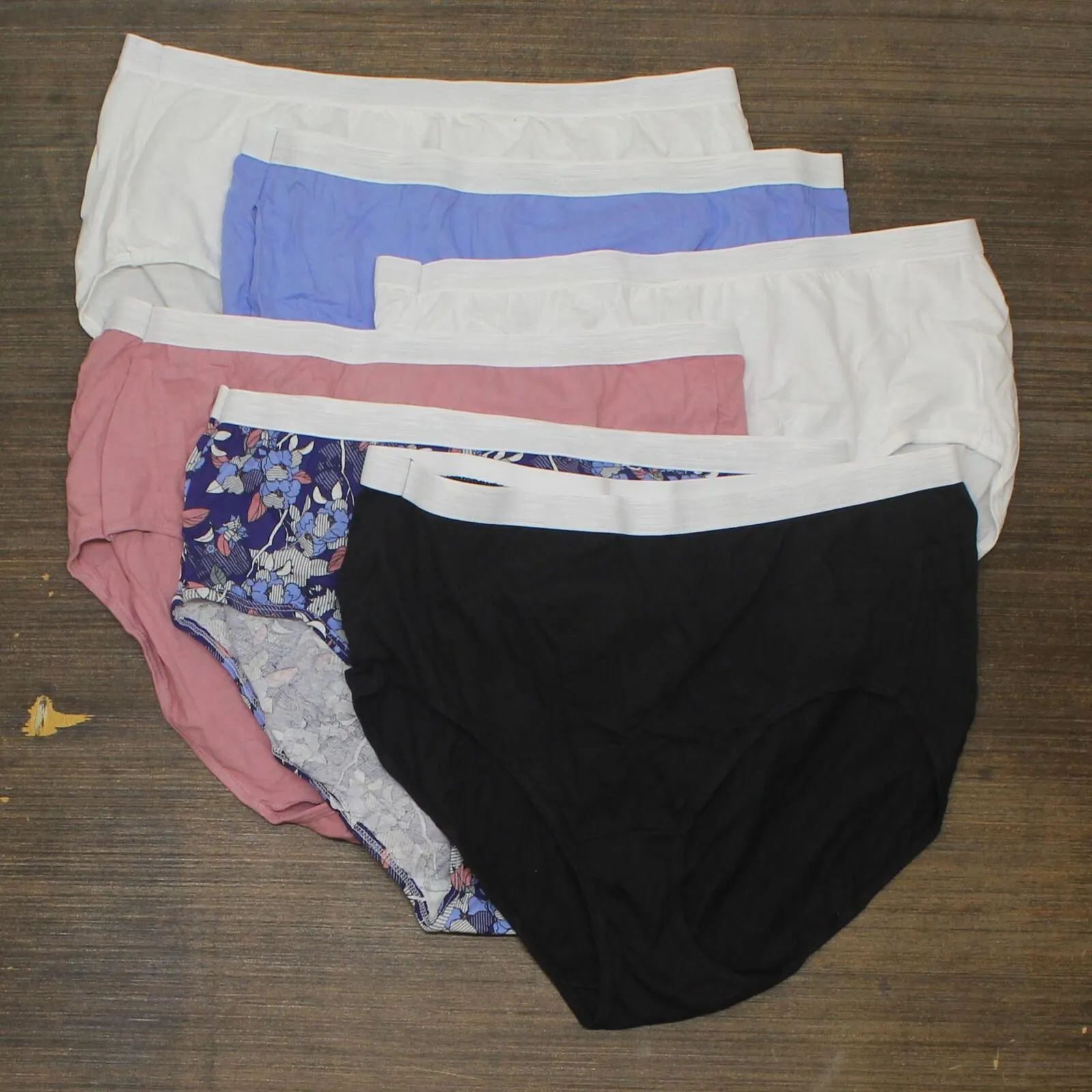 Just My Size by Hanes Women's 6pk Cotton Briefs 16106C Colors May Vary 10