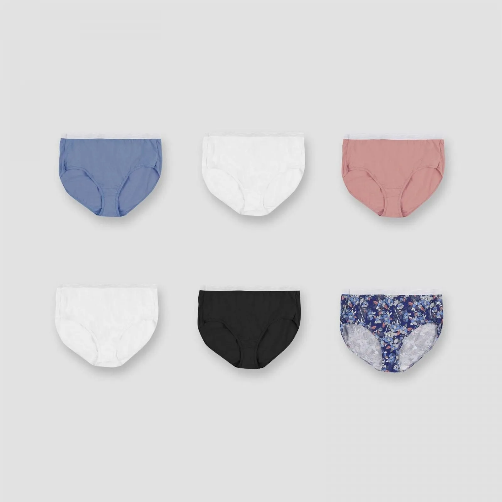 Just My Size by Hanes Women's 6pk Cotton Briefs Colors May Vary 9