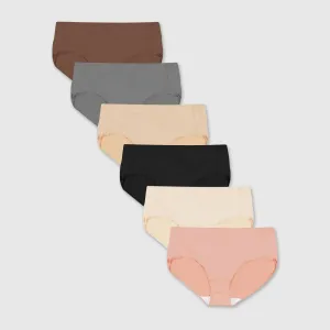 Just My Size by Hanes Women's 6pk Microfiber Briefs 1810C6 Colors May Vary 9