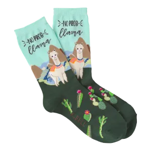 K.Bell Women's No Probllama Crew Socks