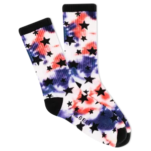 K.Bell Women's Stars Tie Die Crew Socks