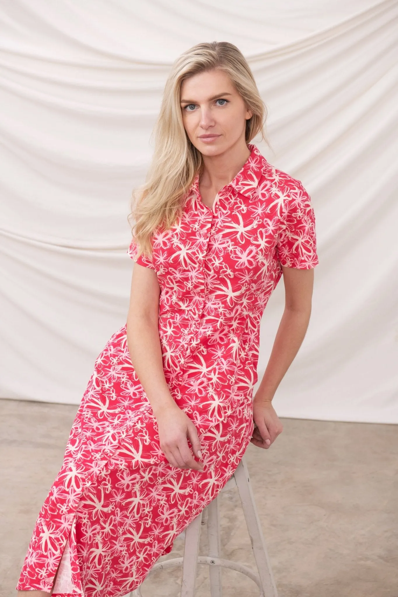 Keira Dress - Raspberry Floral