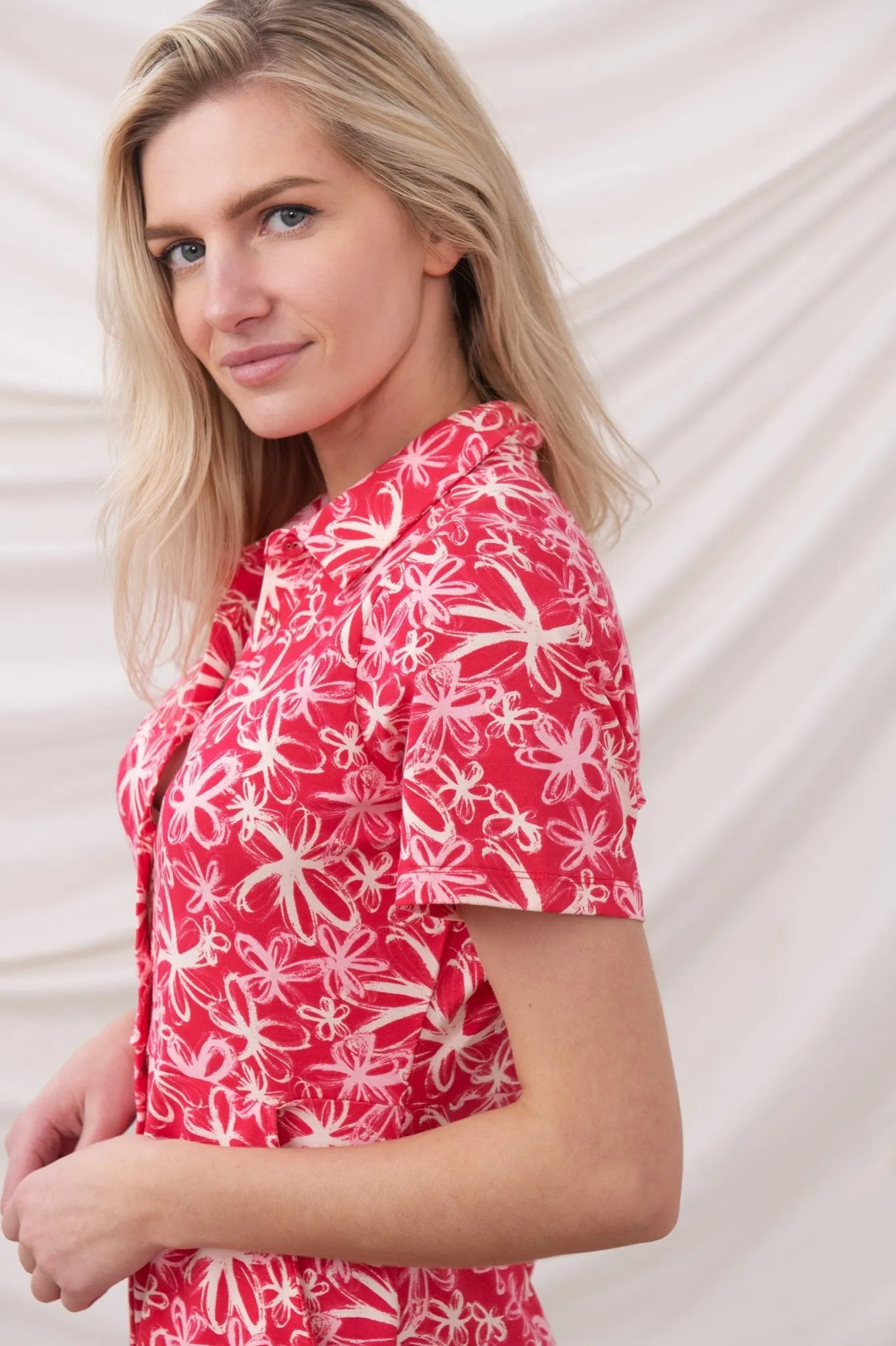 Keira Dress - Raspberry Floral