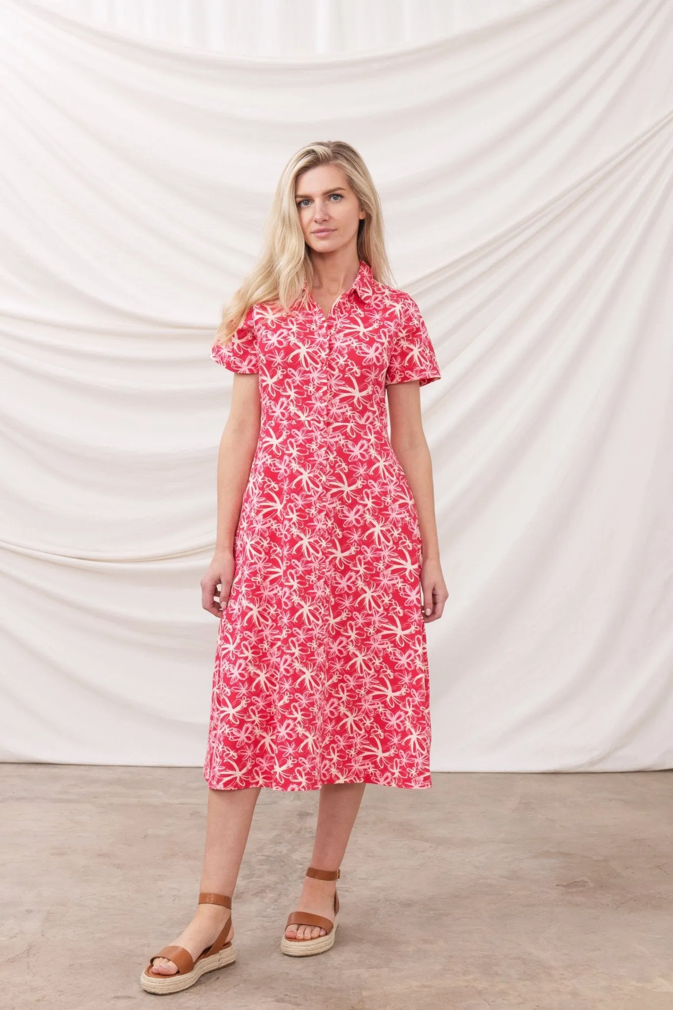 Keira Dress - Raspberry Floral