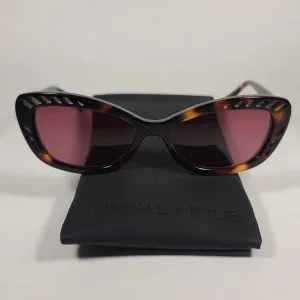 Kendall   Kylie Natalie Cat Eye Sunglasses Brown Tortoise Frame Dark Sherry Lens KK5024D 215