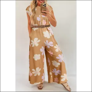 Khaki Floral Print Jumpsuit: Dress Like you Own the Place,  🌸 Needful Things