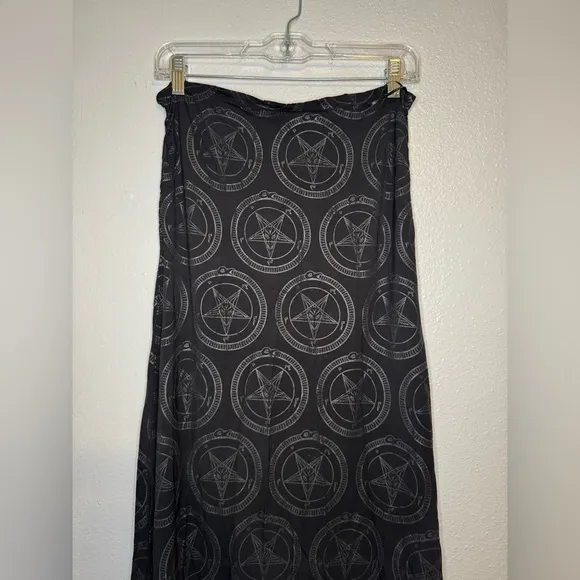 Killstar Black Patterned Women's Skirt