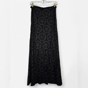 Killstar Black Patterned Women's Skirt