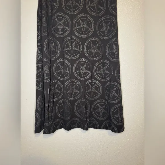Killstar Black Patterned Women's Skirt