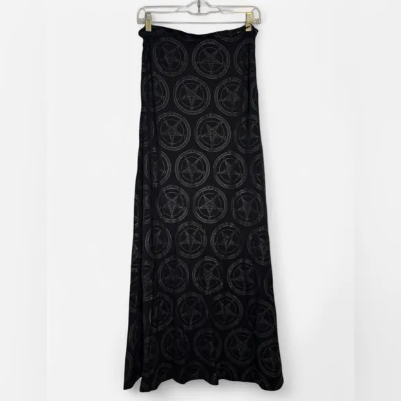 Killstar Black Patterned Women's Skirt