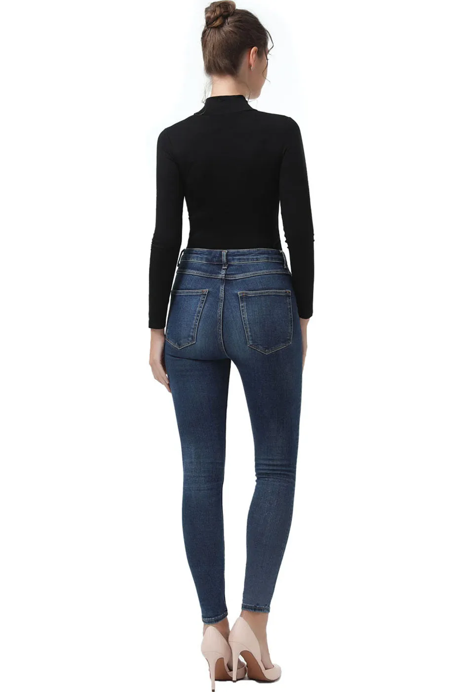 Kimi   Kai Women's Turtleneck Long Sleeve Bodysuit