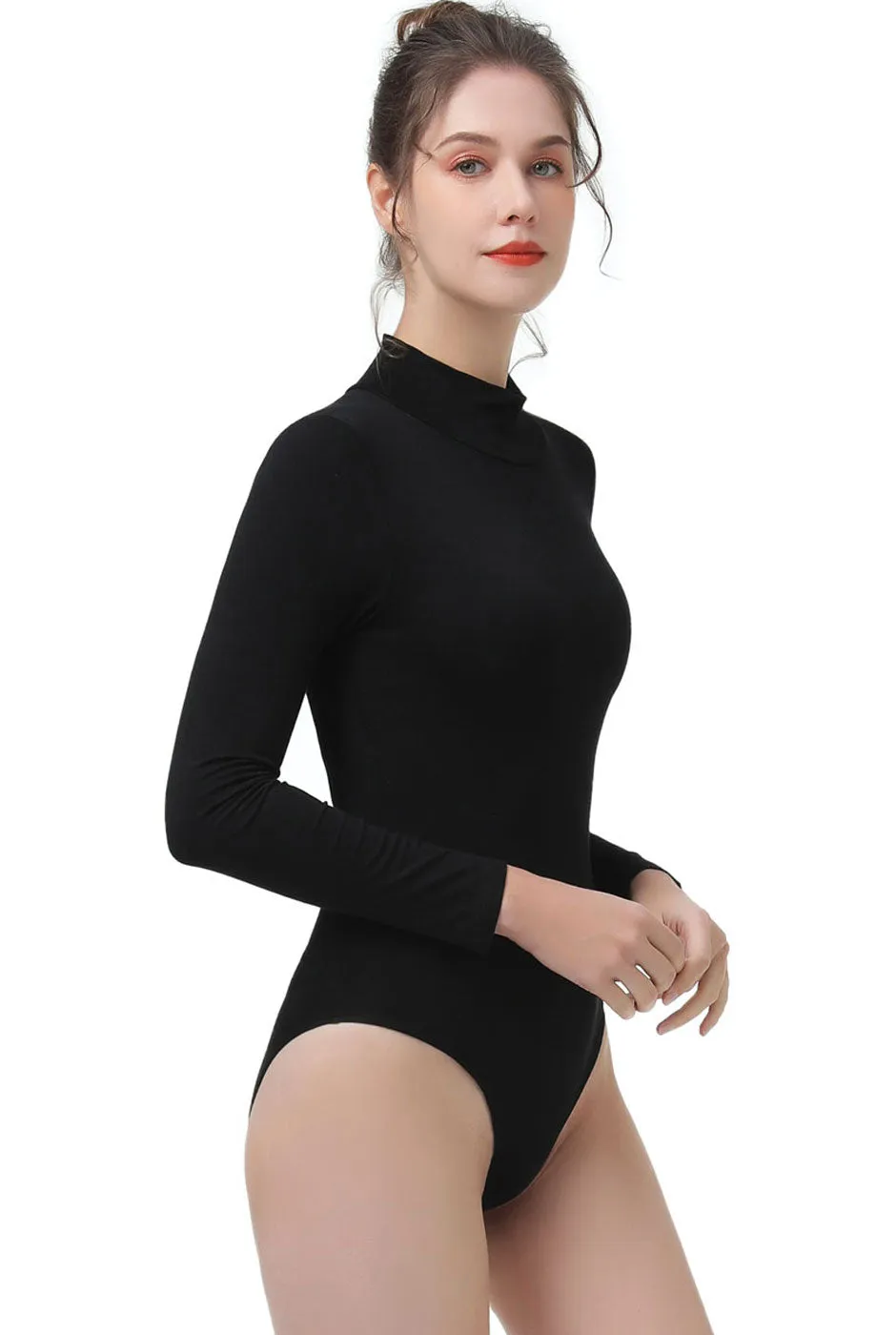 Kimi   Kai Women's Turtleneck Long Sleeve Bodysuit