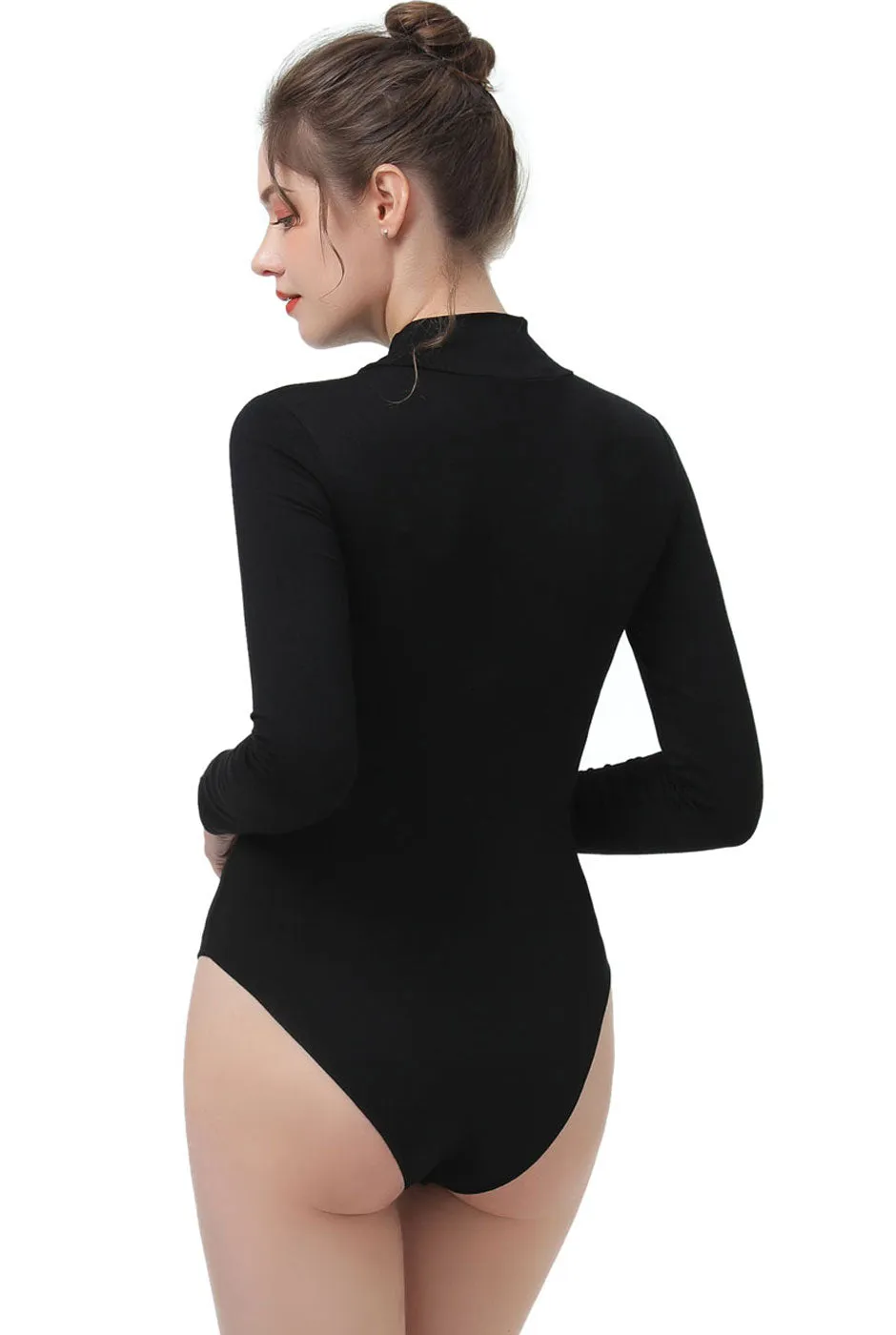 Kimi   Kai Women's Turtleneck Long Sleeve Bodysuit