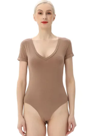 Kimi   Kai Women's V-Neck Basic Bodysuit
