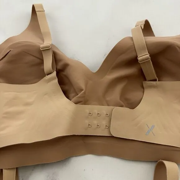 Knix Revolution V-Neck Bra Size XXXL  Wireless Seamless Nude Beige Soft Lot of 2