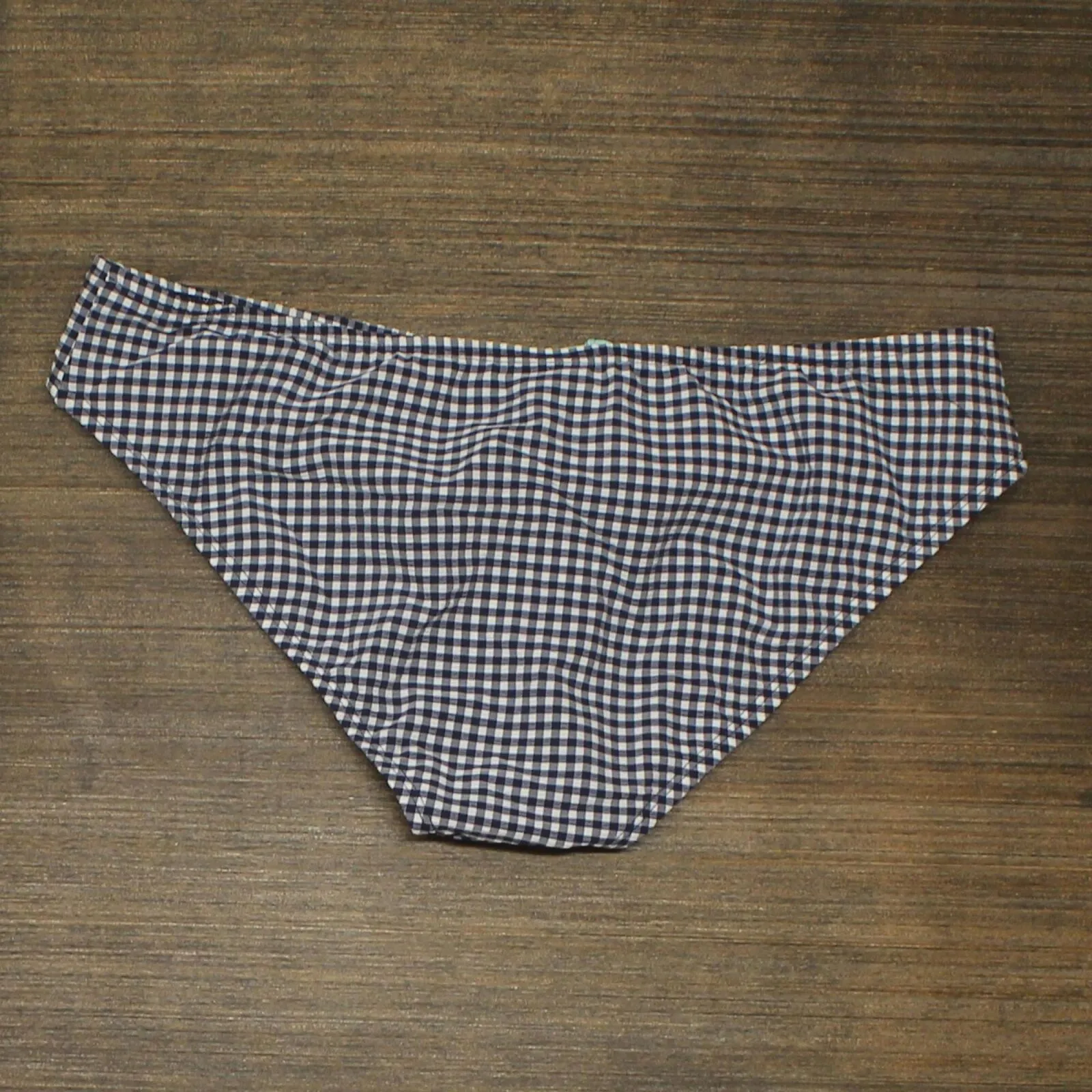 Kona Sol Women's Gingham Textured Medium Coverage Hipster Bottom Bikini