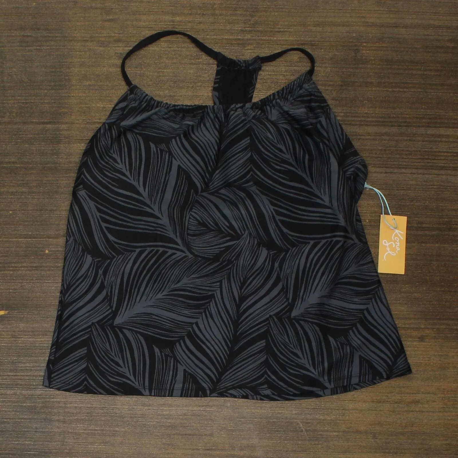 Kona Sol Women's Racerback Tankini Top 76592559 Black L