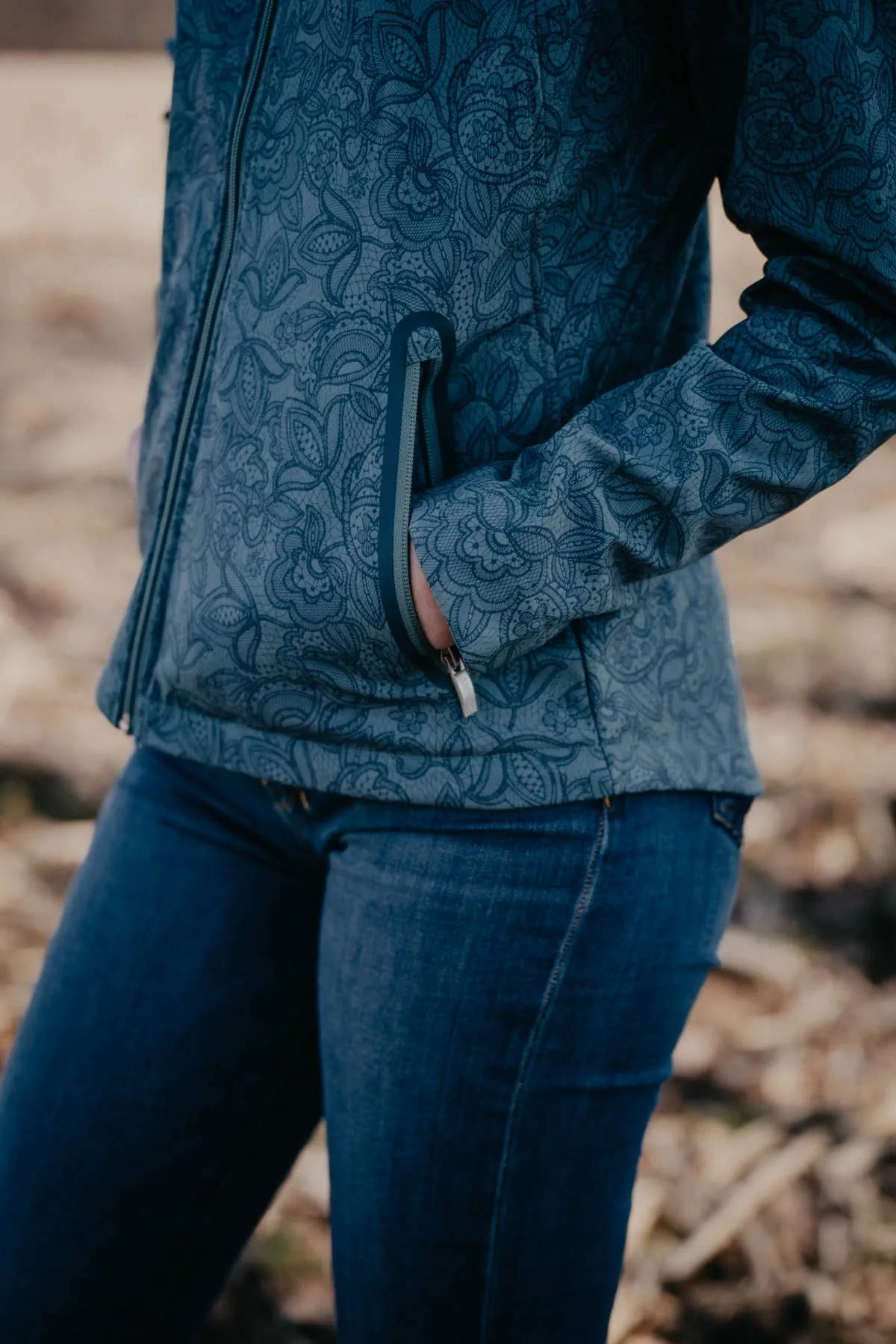 'Lacey' Womens Stormy Blue Softshell Jacket (S & XXL only)