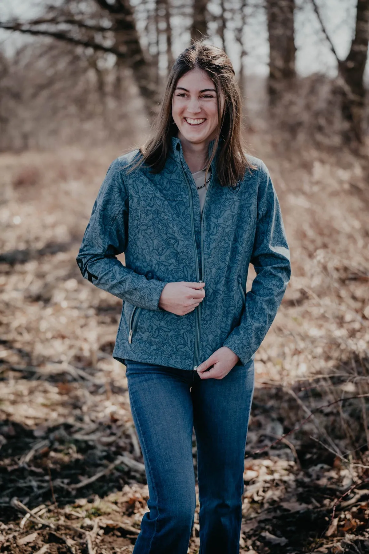 'Lacey' Womens Stormy Blue Softshell Jacket (S & XXL only)