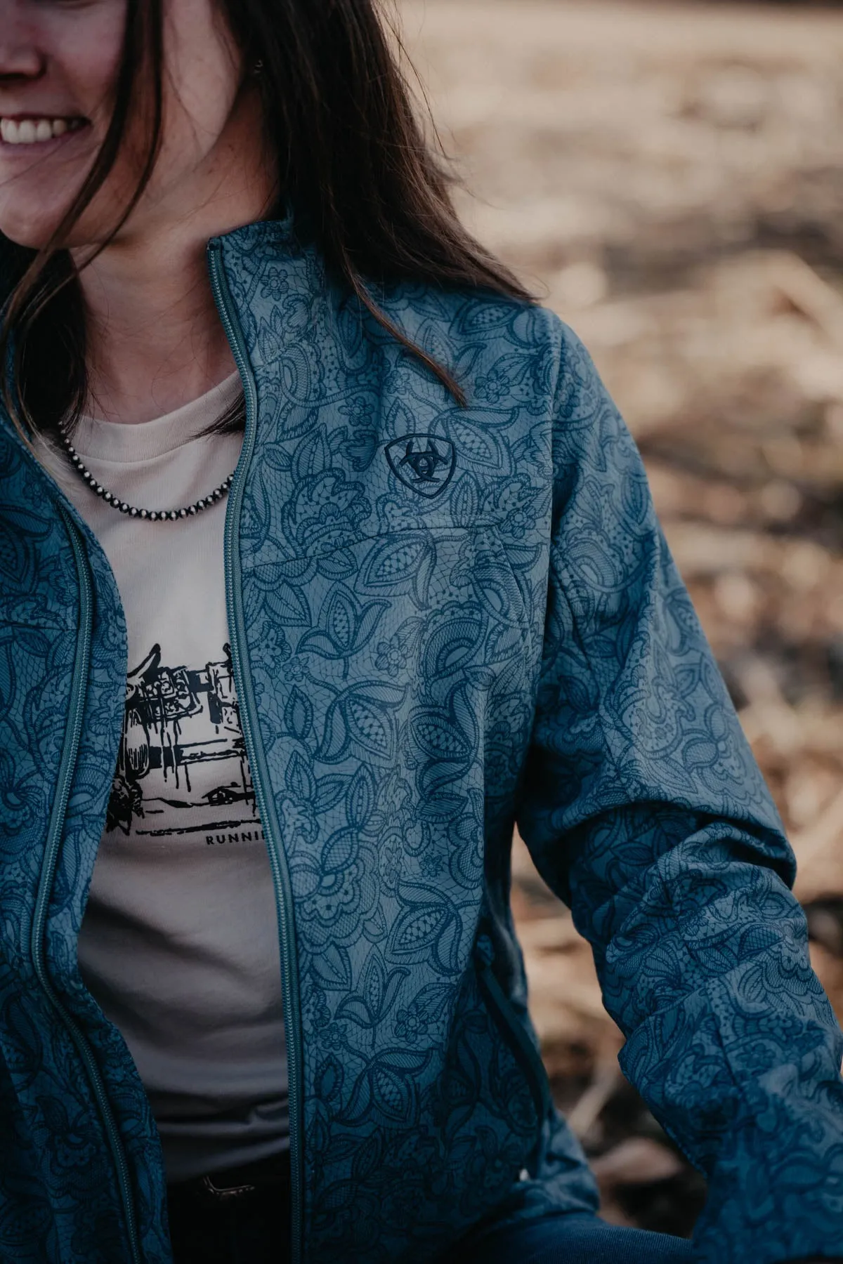 'Lacey' Womens Stormy Blue Softshell Jacket (S & XXL only)