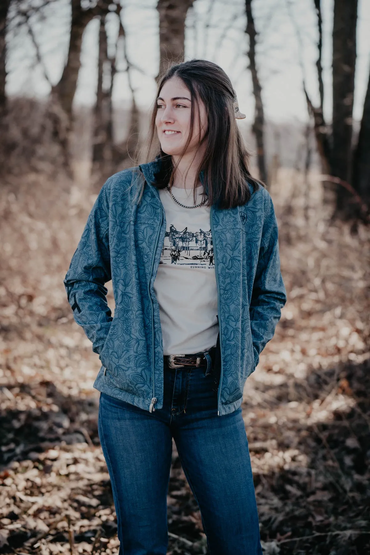 'Lacey' Womens Stormy Blue Softshell Jacket (S & XXL only)