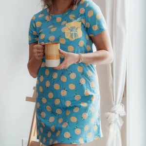 Ladies' Crew Neck Pocket Sleepshirt