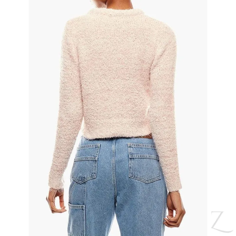 Ladies Cropped Woolly Sweater | Textured | "Ria"