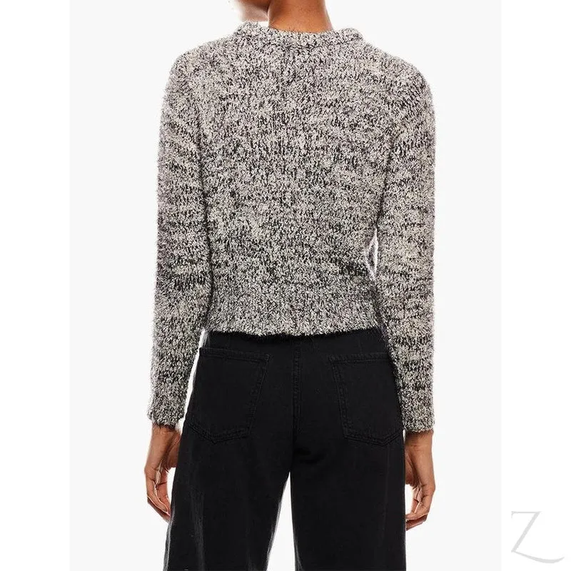 Ladies Cropped Woolly Sweater | Textured | "Ria"