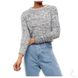 Ladies Cropped Woolly Sweater | Textured | "Ria"