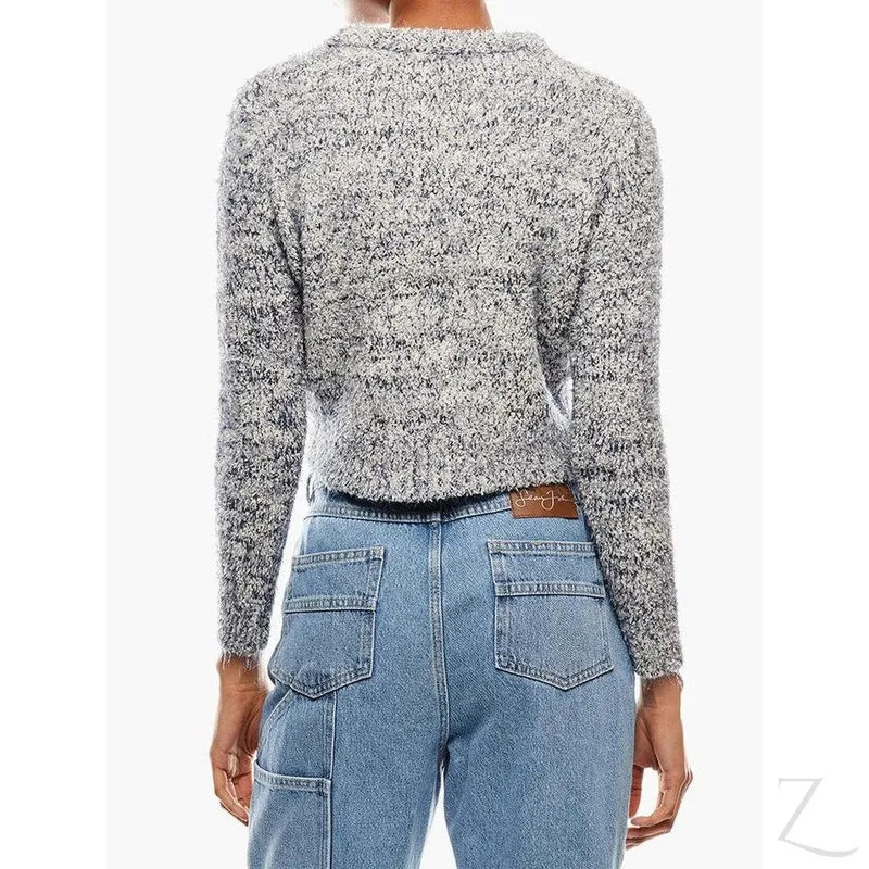 Ladies Cropped Woolly Sweater | Textured | "Ria"