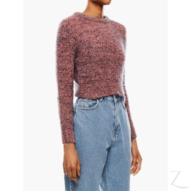 Ladies Cropped Woolly Sweater | Textured | "Ria"