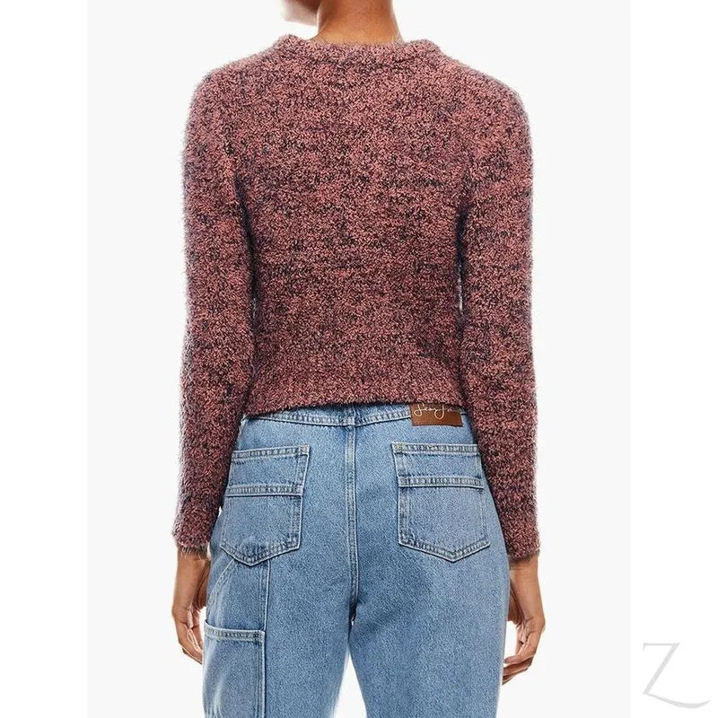 Ladies Cropped Woolly Sweater | Textured | "Ria"