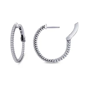 Lafonn Simulated Diamond 1.08ct Inside Out 20mm Hoop Earrings E3008CLP