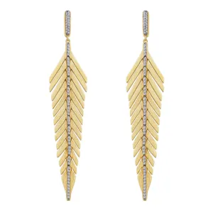 Lafonn Simulated Diamond Elegant Feather Drop Earrings E0459CLT