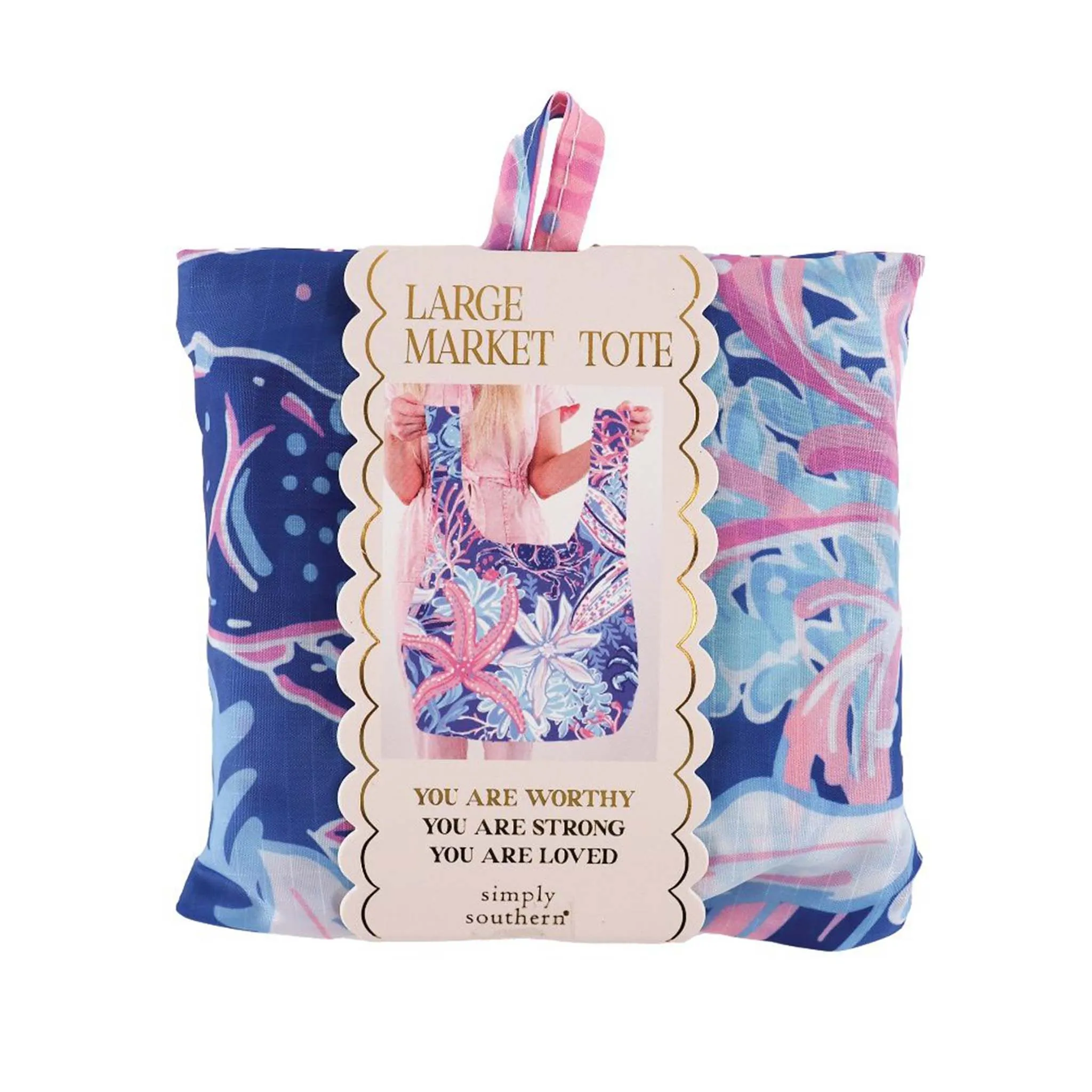 Large Simply Market Tote In Reef