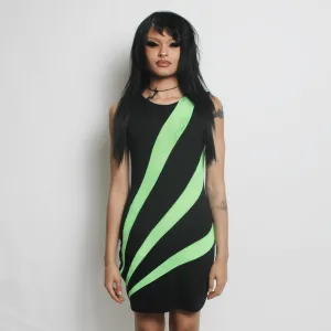 LASER DRESS BLACK / GREEN