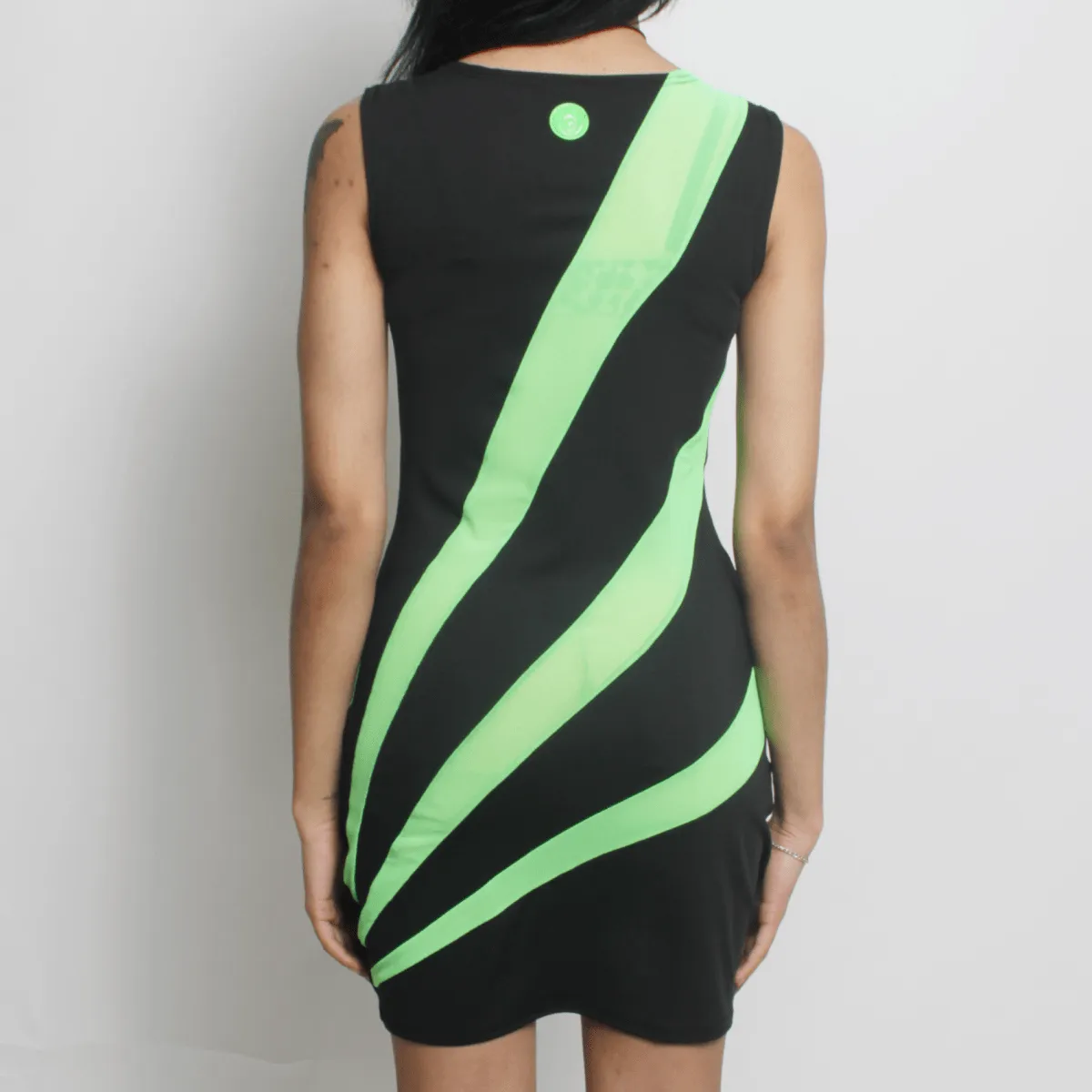 LASER DRESS BLACK / GREEN
