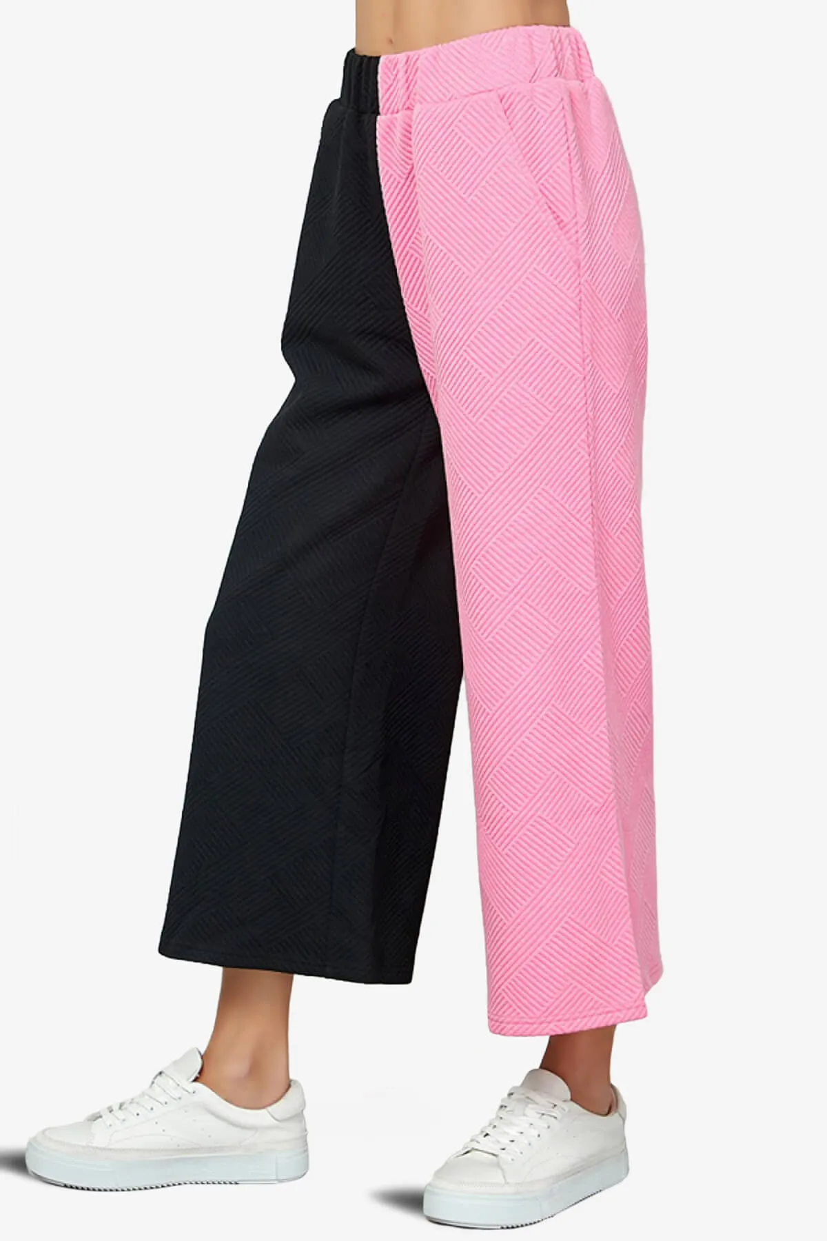 Lassy Textured Colorblock Lounge Culotte