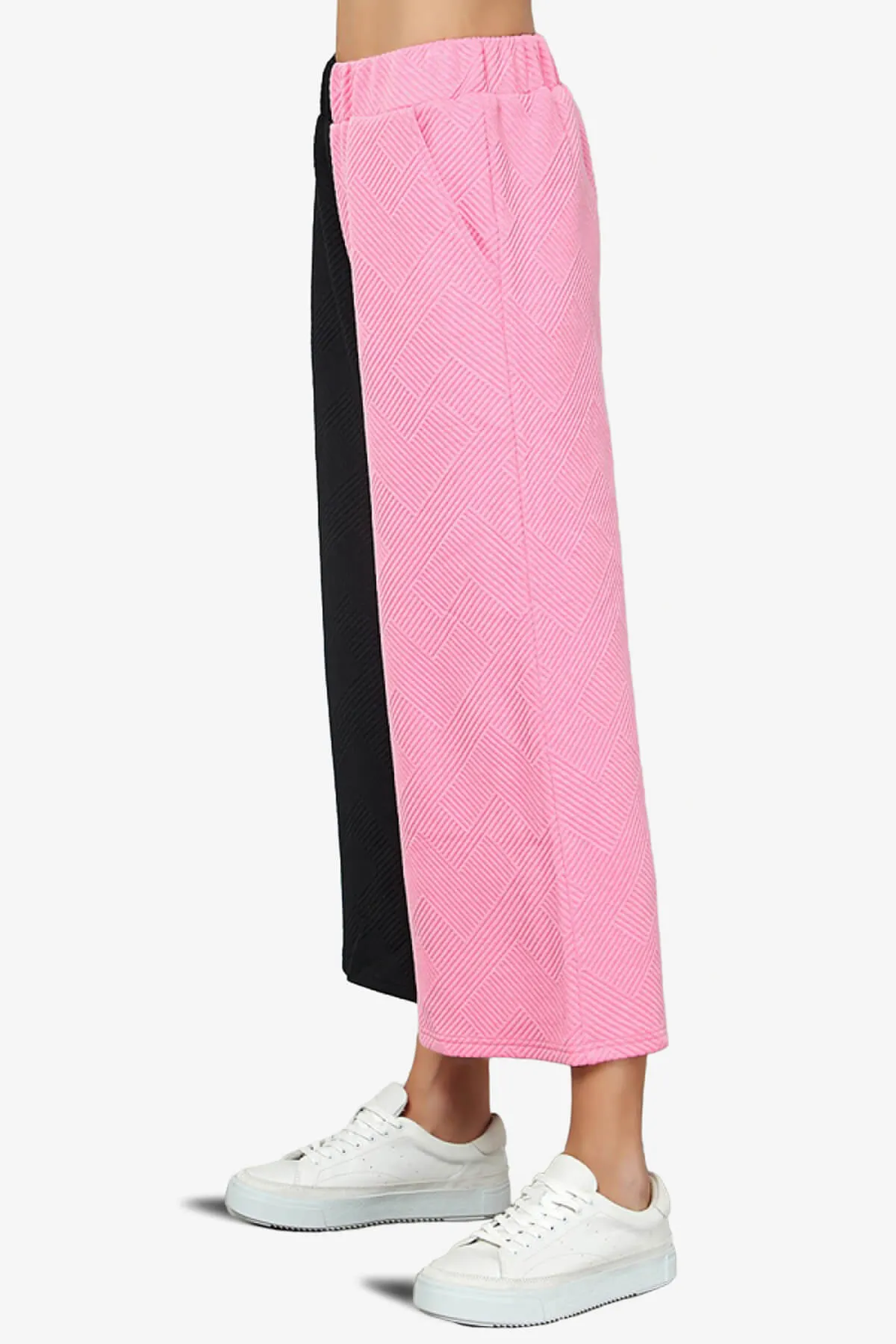 Lassy Textured Colorblock Lounge Culotte