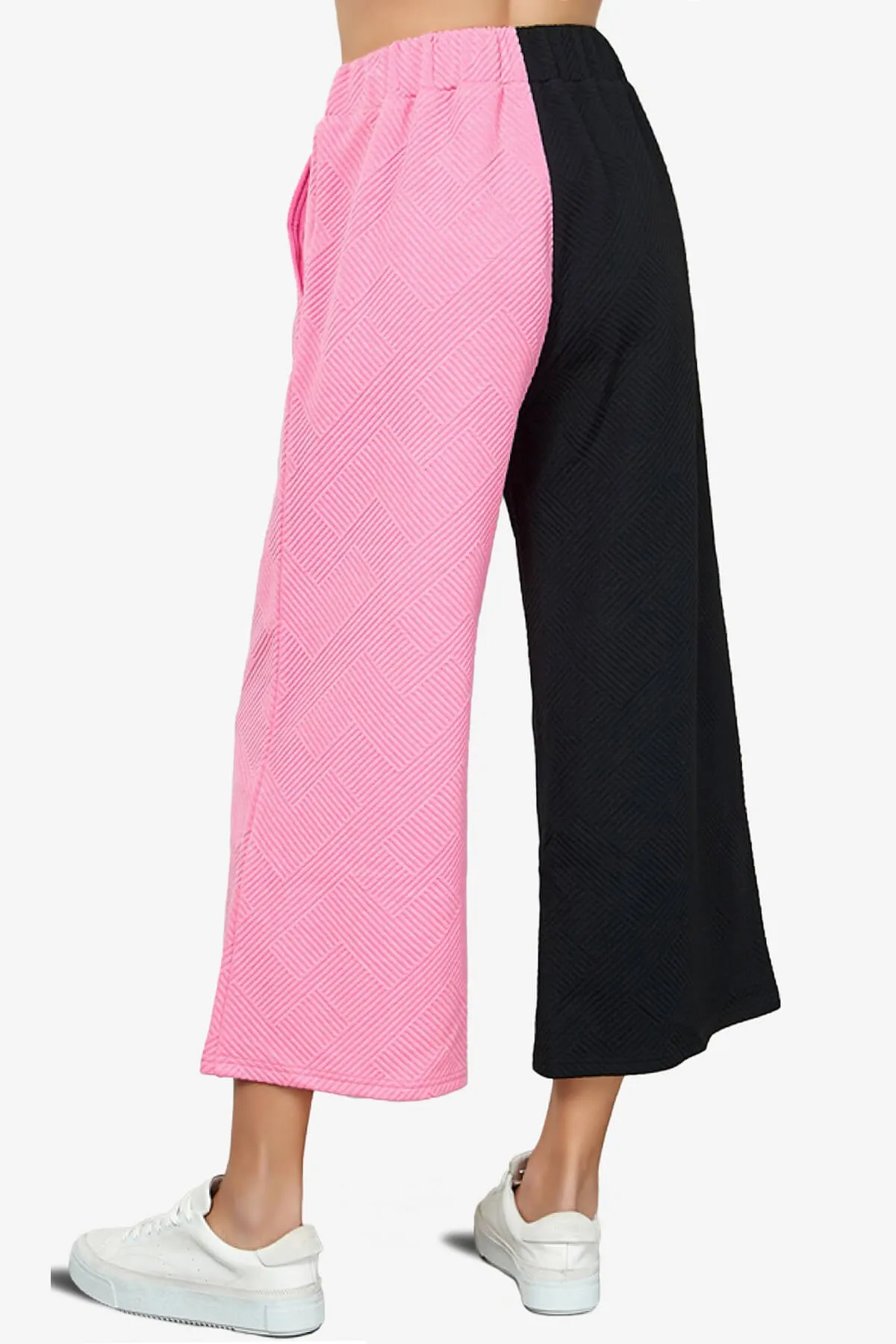 Lassy Textured Colorblock Lounge Culotte