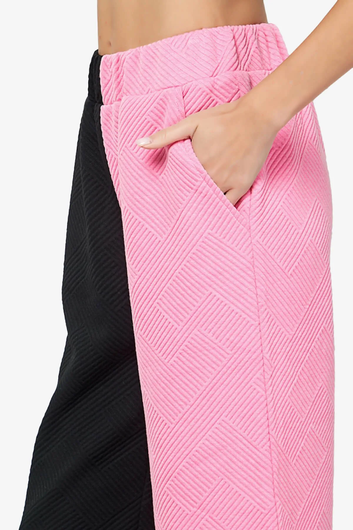 Lassy Textured Colorblock Lounge Culotte