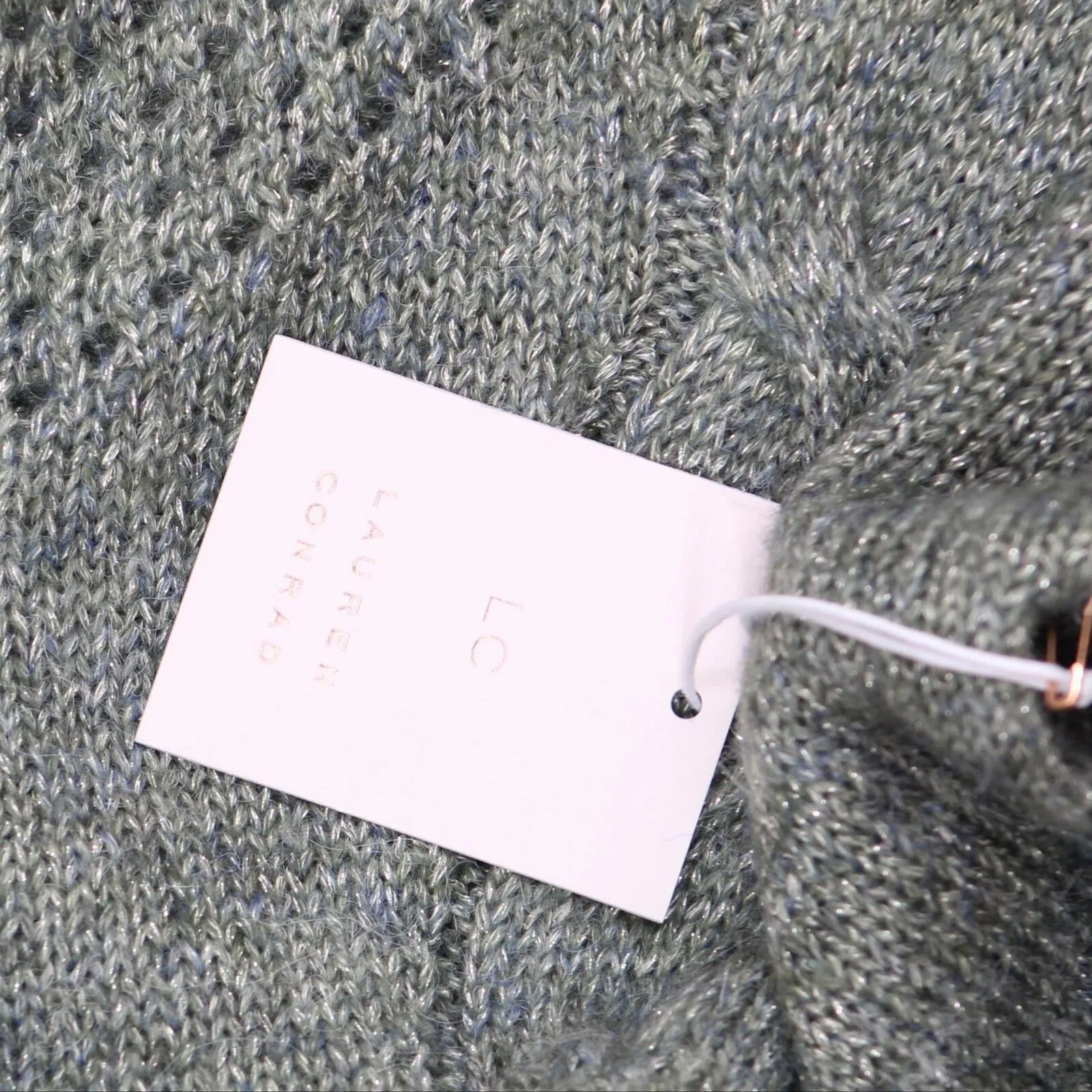 Lc Lauren Conrad Women's Cable-Knit Texture Sweater WL23S031RN Green M