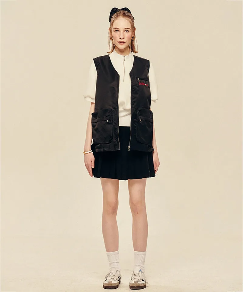 LE SONNET Out Pocket Vest - Black