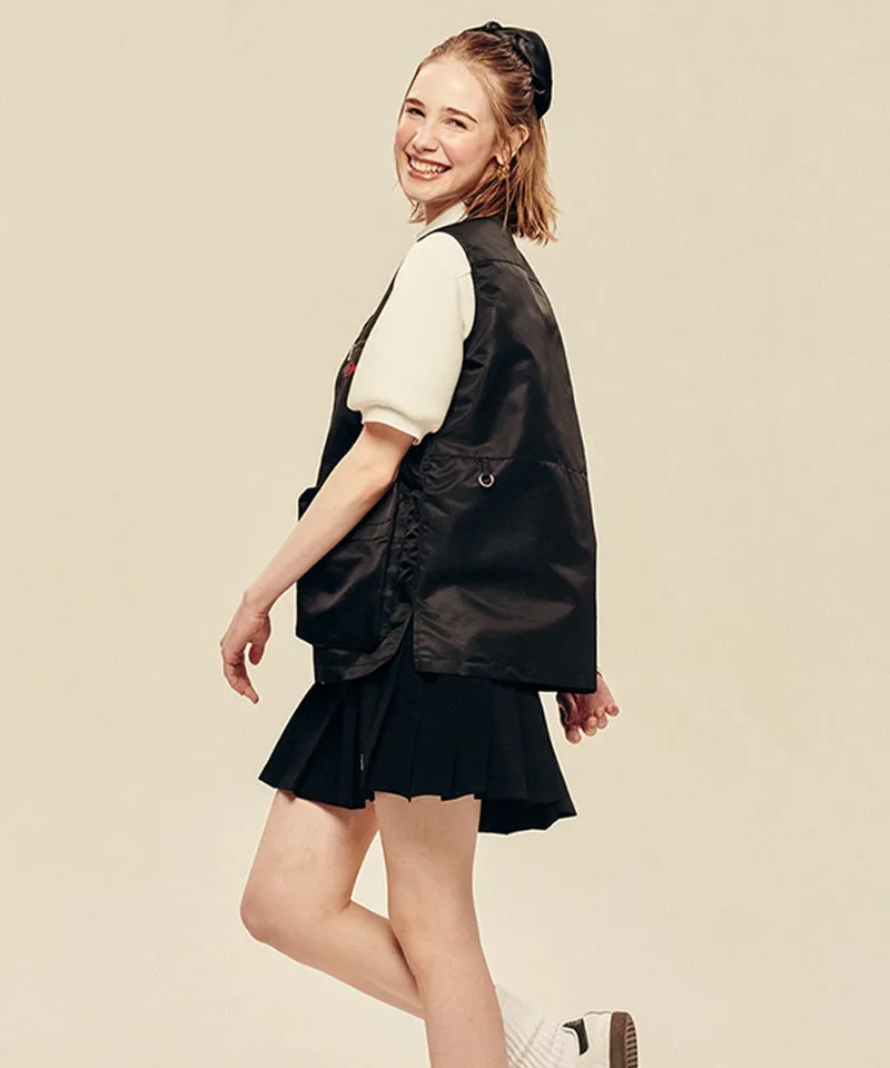 LE SONNET Out Pocket Vest - Black