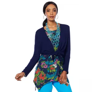 Lemon Way Women's Dream Knit Hacci Draped Cardigan